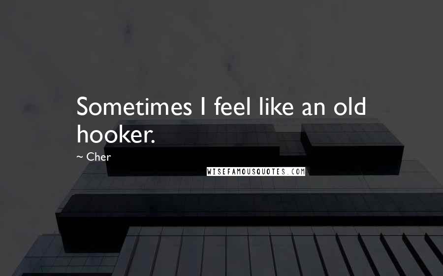 Cher Quotes: Sometimes I feel like an old hooker.