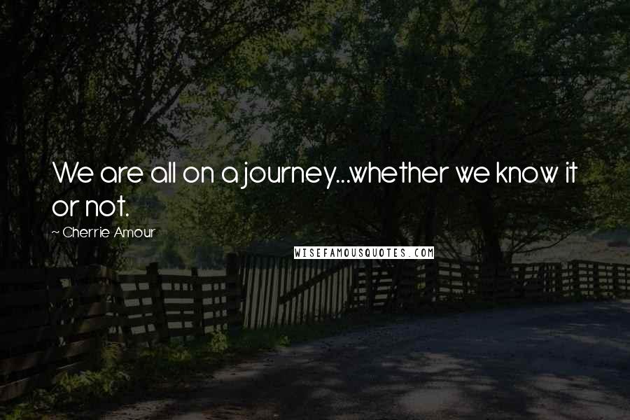 Cherrie Amour Quotes: We are all on a journey...whether we know it or not.