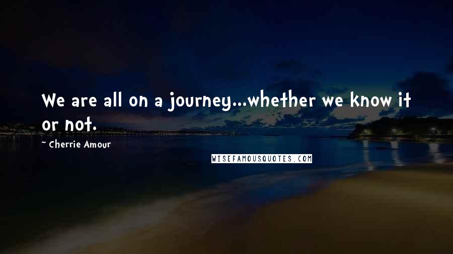 Cherrie Amour Quotes: We are all on a journey...whether we know it or not.