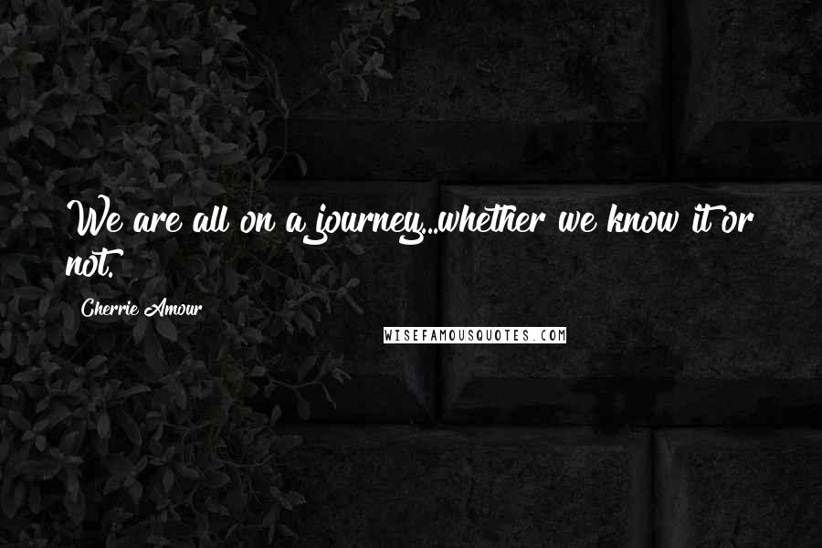 Cherrie Amour Quotes: We are all on a journey...whether we know it or not.