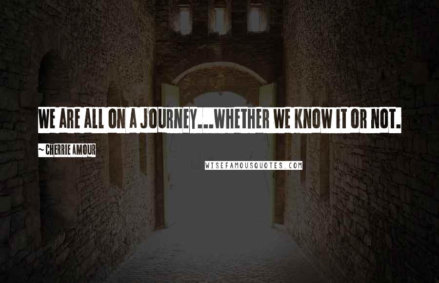 Cherrie Amour Quotes: We are all on a journey...whether we know it or not.