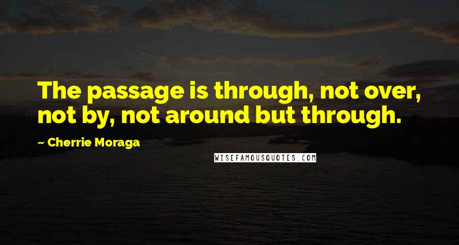 Cherrie Moraga Quotes: The passage is through, not over, not by, not around but through.