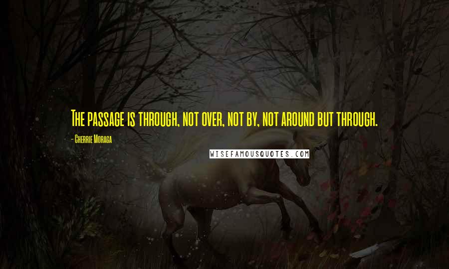 Cherrie Moraga Quotes: The passage is through, not over, not by, not around but through.