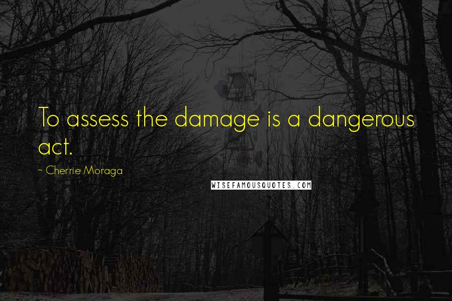 Cherrie Moraga Quotes: To assess the damage is a dangerous act.
