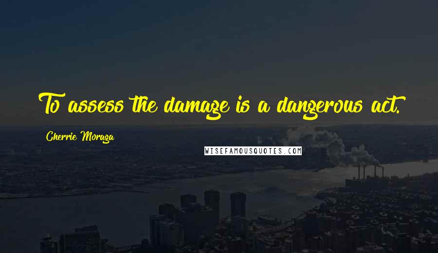 Cherrie Moraga Quotes: To assess the damage is a dangerous act.