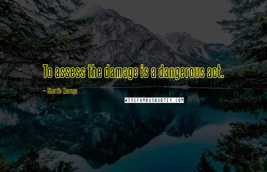 Cherrie Moraga Quotes: To assess the damage is a dangerous act.