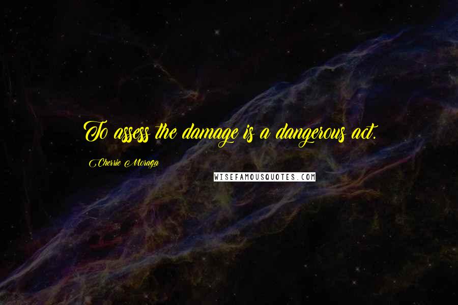 Cherrie Moraga Quotes: To assess the damage is a dangerous act.