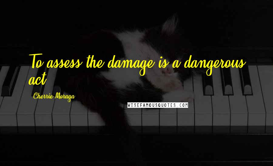 Cherrie Moraga Quotes: To assess the damage is a dangerous act.