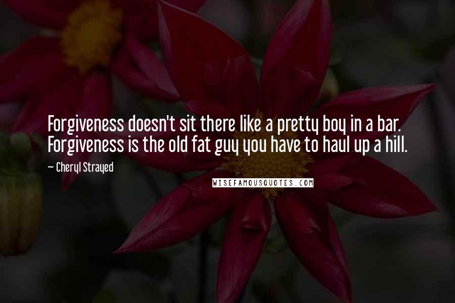 Cheryl Strayed Quotes: Forgiveness doesn't sit there like a pretty boy in a bar. Forgiveness is the old fat guy you have to haul up a hill.