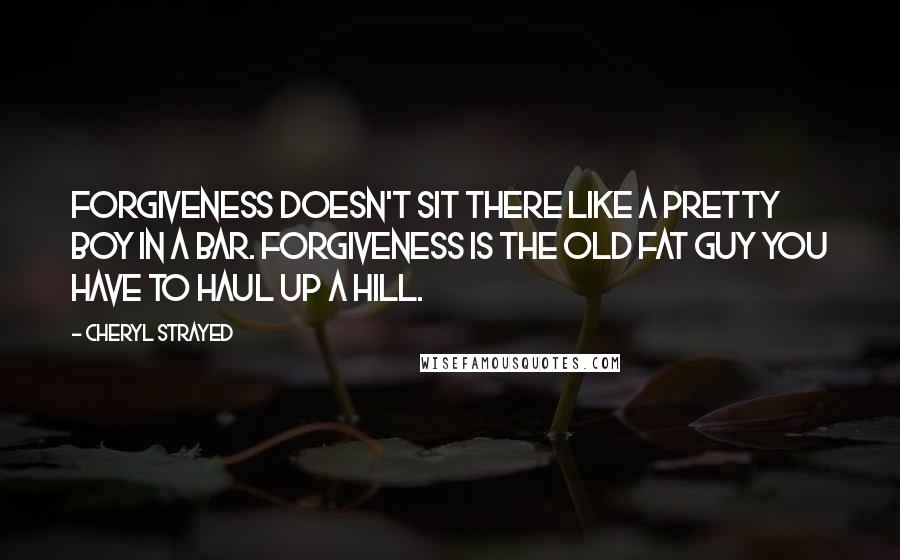 Cheryl Strayed Quotes: Forgiveness doesn't sit there like a pretty boy in a bar. Forgiveness is the old fat guy you have to haul up a hill.