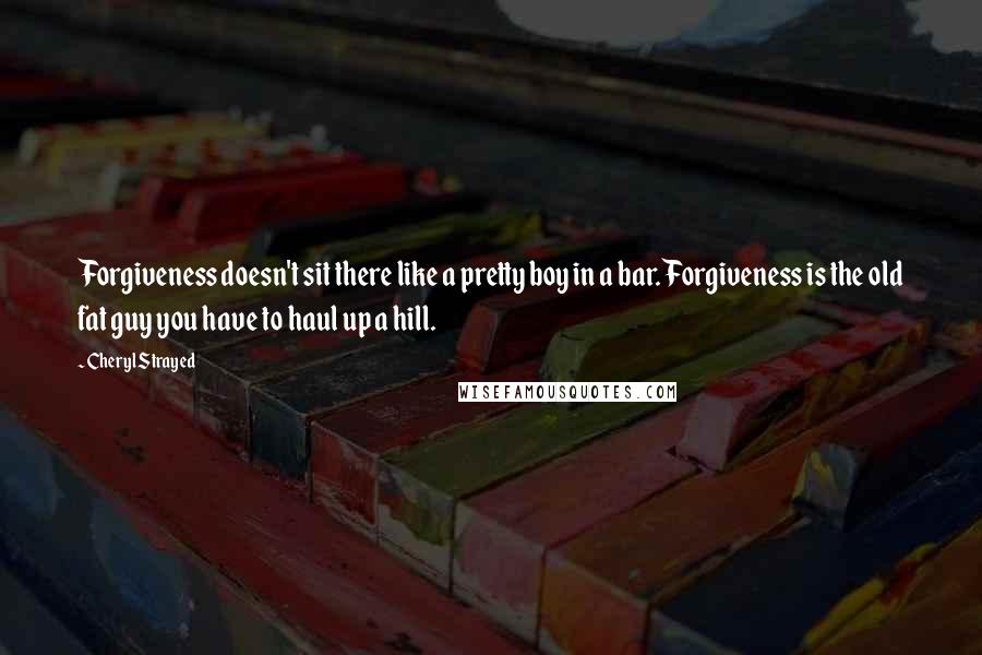 Cheryl Strayed Quotes: Forgiveness doesn't sit there like a pretty boy in a bar. Forgiveness is the old fat guy you have to haul up a hill.