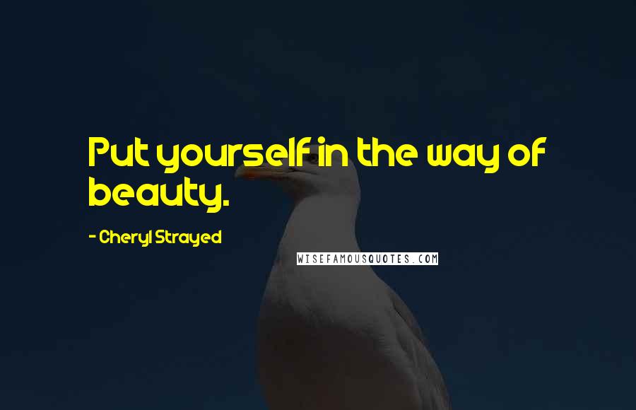 Cheryl Strayed Quotes: Put yourself in the way of beauty.