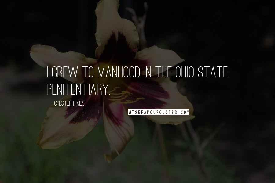 Chester Himes Quotes: I grew to manhood in the Ohio State Penitentiary.