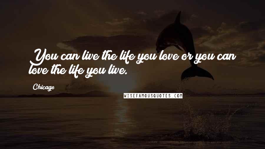 Chicago Quotes: You can live the life you love or you can love the life you live.