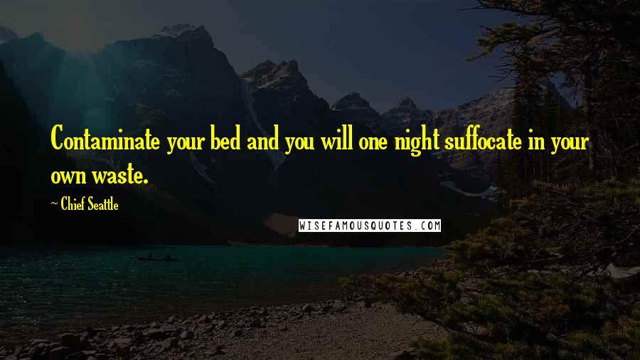Chief Seattle Quotes: Contaminate your bed and you will one night suffocate in your own waste.