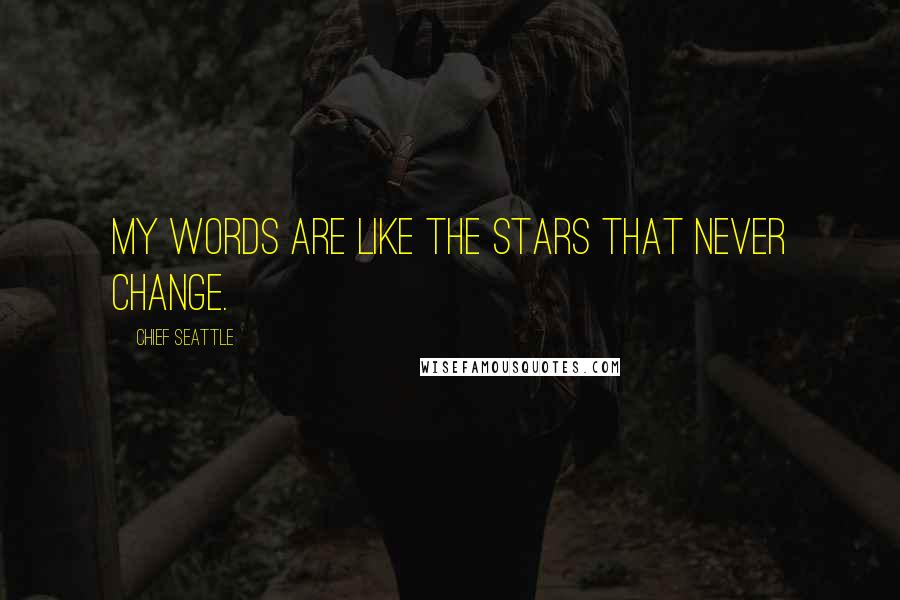Chief Seattle Quotes: My words are like the stars that never change.