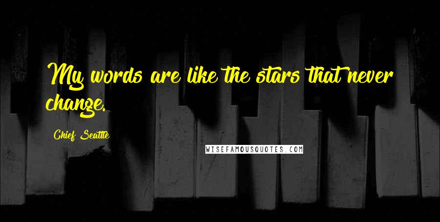 Chief Seattle Quotes: My words are like the stars that never change.