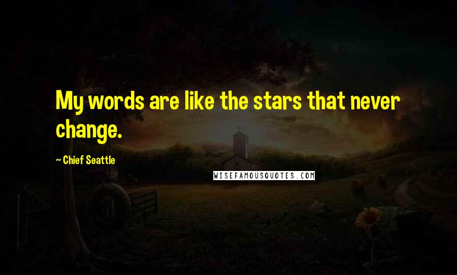 Chief Seattle Quotes: My words are like the stars that never change.