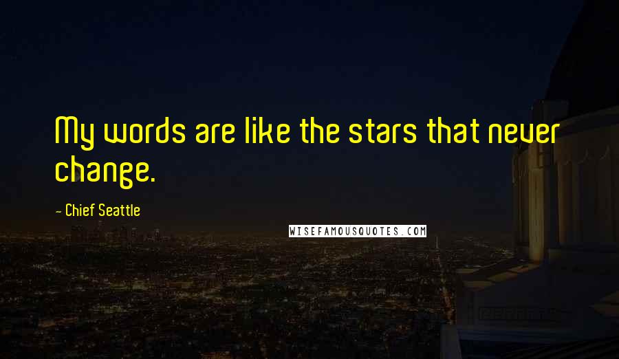 Chief Seattle Quotes: My words are like the stars that never change.