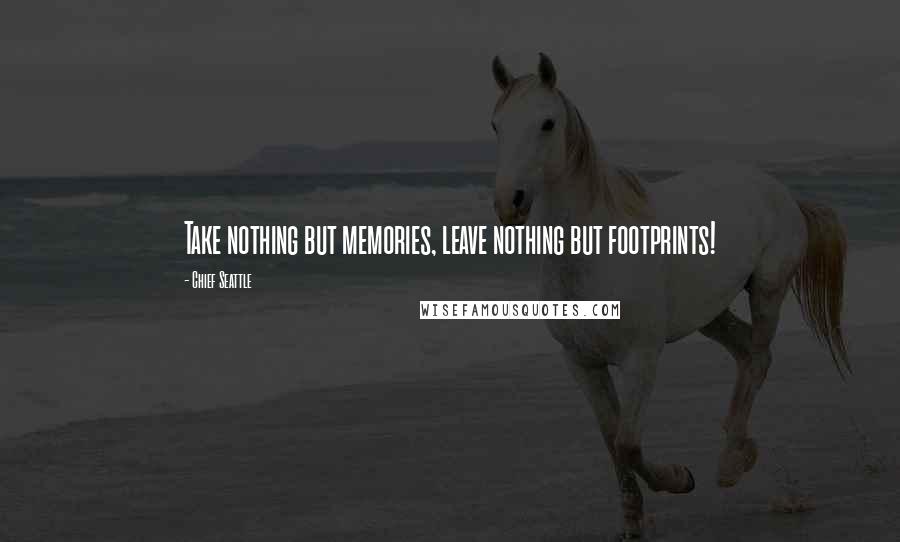 Chief Seattle Quotes: Take nothing but memories, leave nothing but footprints!