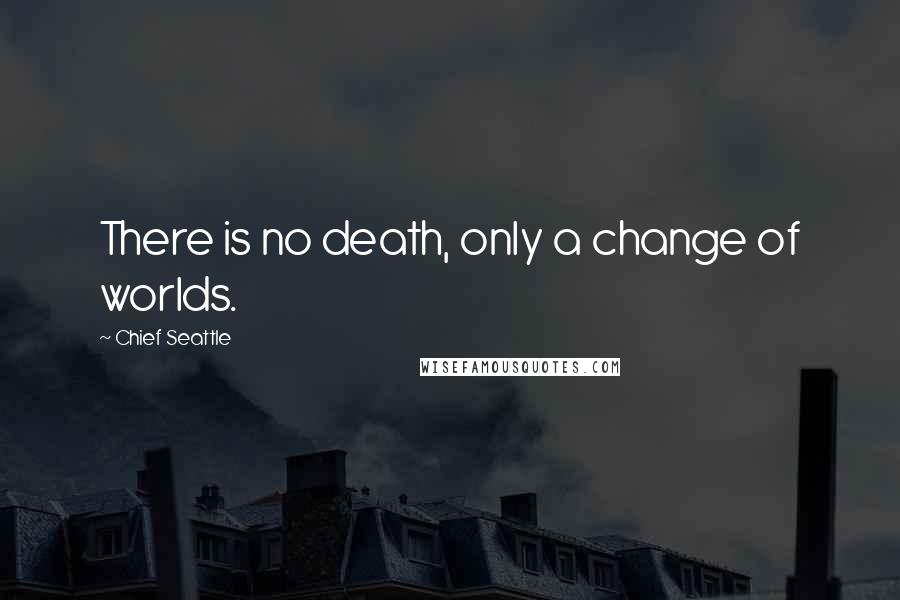 Chief Seattle Quotes: There is no death, only a change of worlds.