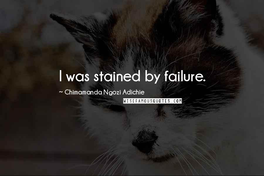 Chimamanda Ngozi Adichie Quotes: I was stained by failure.