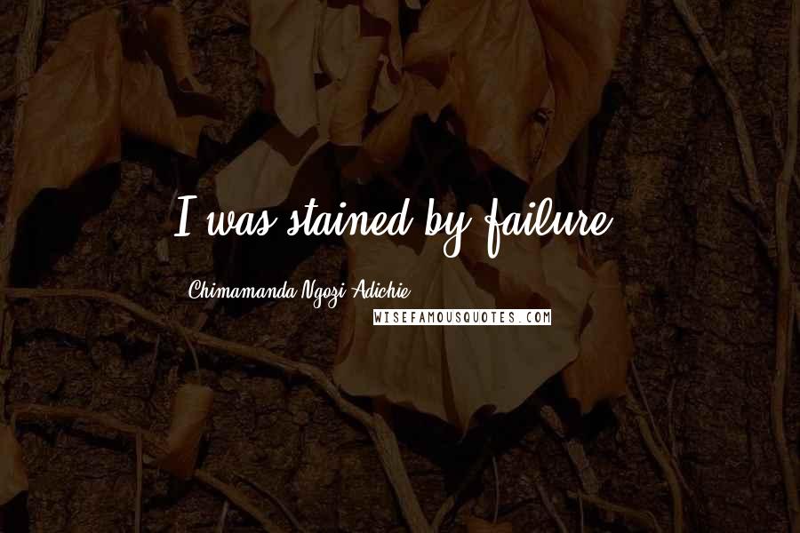 Chimamanda Ngozi Adichie Quotes: I was stained by failure.