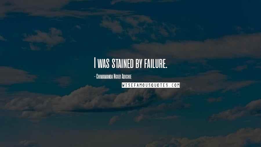 Chimamanda Ngozi Adichie Quotes: I was stained by failure.