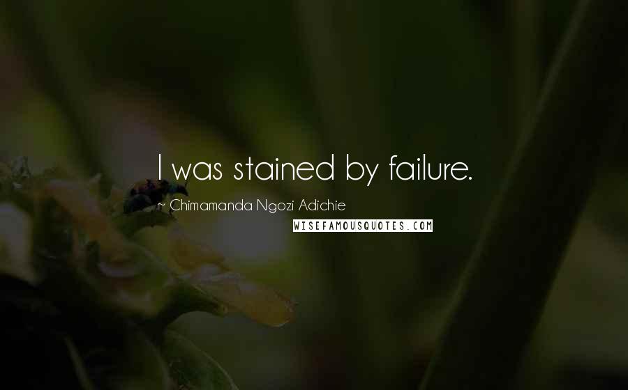 Chimamanda Ngozi Adichie Quotes: I was stained by failure.