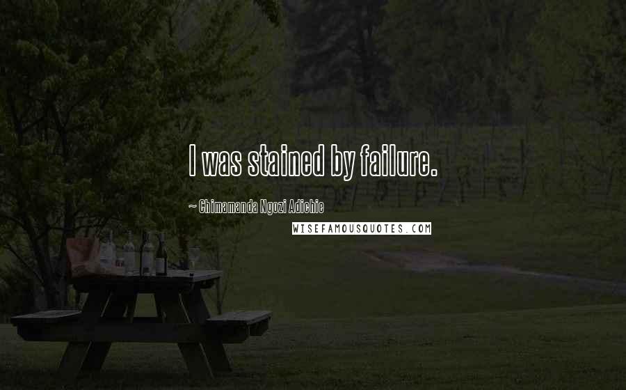 Chimamanda Ngozi Adichie Quotes: I was stained by failure.