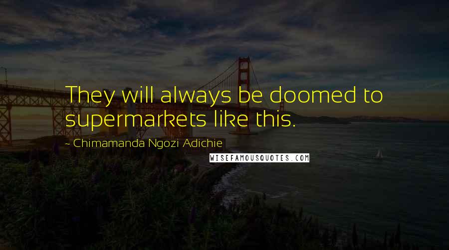 Chimamanda Ngozi Adichie Quotes: They will always be doomed to supermarkets like this.