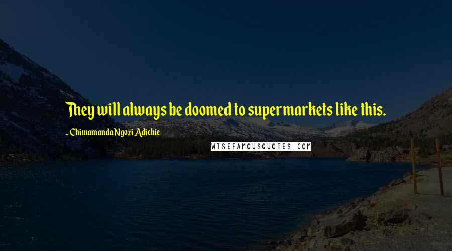 Chimamanda Ngozi Adichie Quotes: They will always be doomed to supermarkets like this.