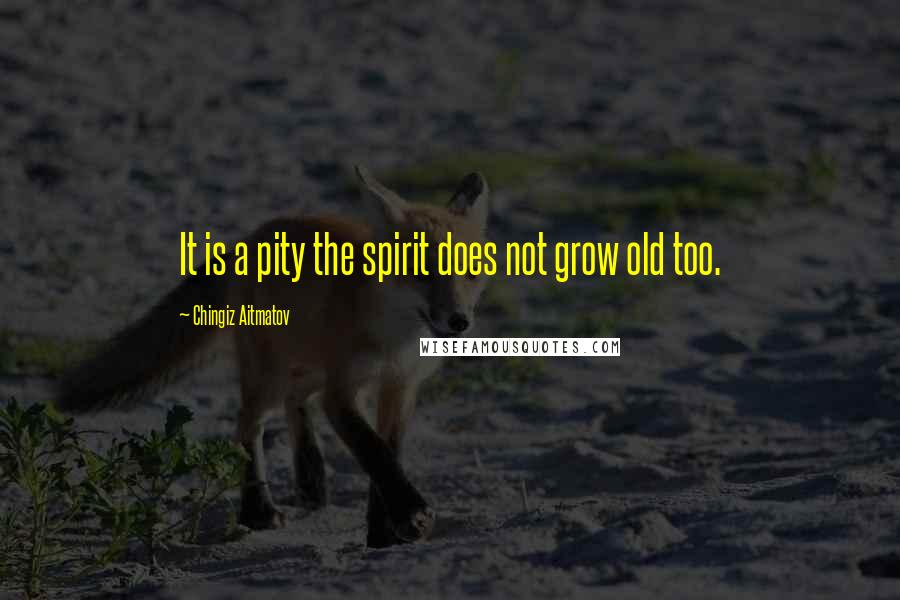 Chingiz Aitmatov Quotes: It is a pity the spirit does not grow old too.