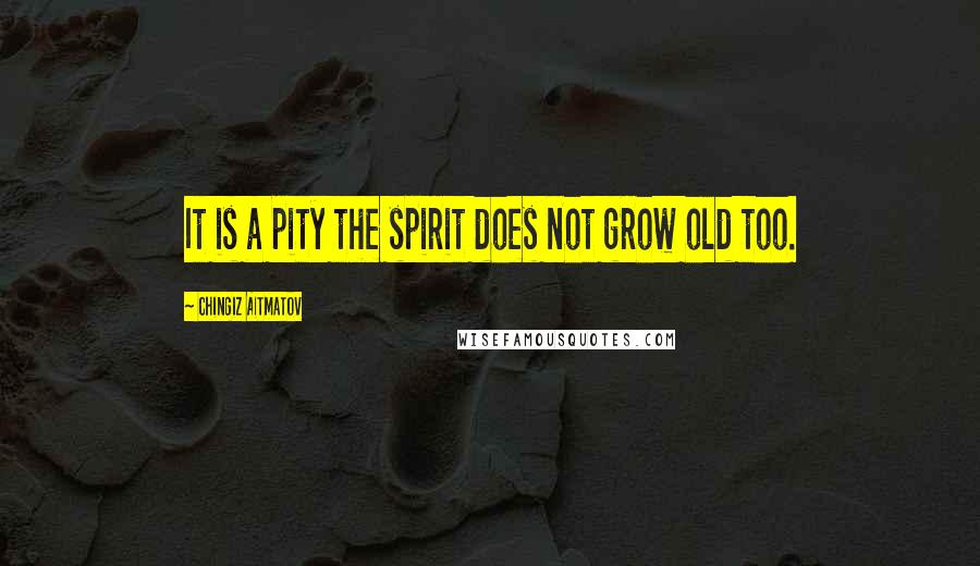 Chingiz Aitmatov Quotes: It is a pity the spirit does not grow old too.
