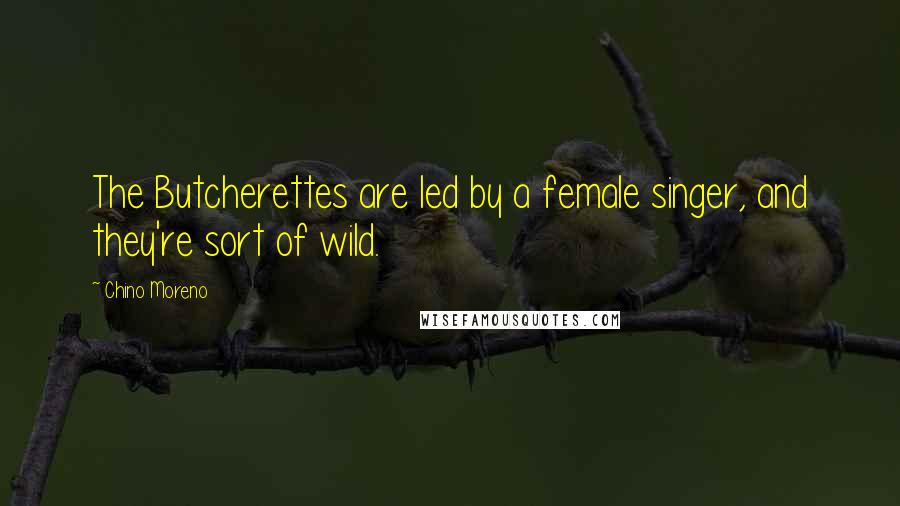 Chino Moreno Quotes: The Butcherettes are led by a female singer, and they're sort of wild.