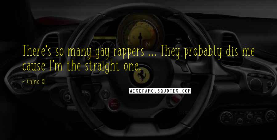 Chino XL Quotes: There's so many gay rappers ... They probably dis me cause I'm the straight one.