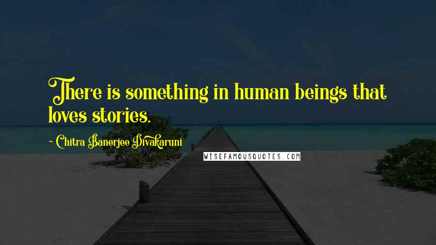Chitra Banerjee Divakaruni Quotes: There is something in human beings that loves stories.