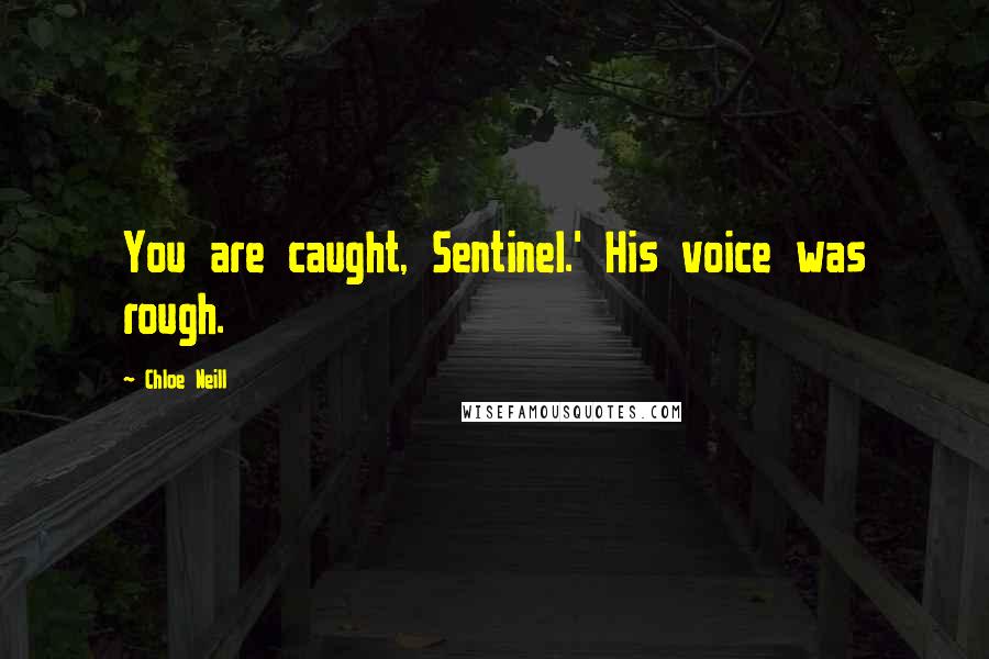 Chloe Neill Quotes: You are caught, Sentinel.' His voice was rough.