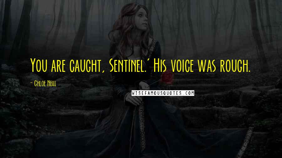 Chloe Neill Quotes: You are caught, Sentinel.' His voice was rough.