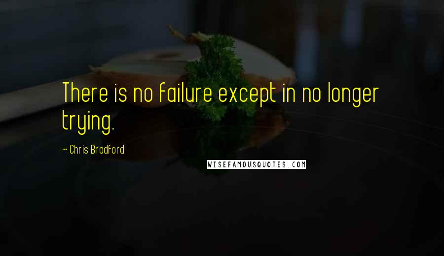 Chris Bradford Quotes: There is no failure except in no longer trying.