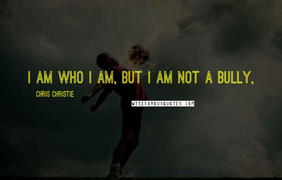 Chris Christie Quotes: I am who I am, but I am not a bully,