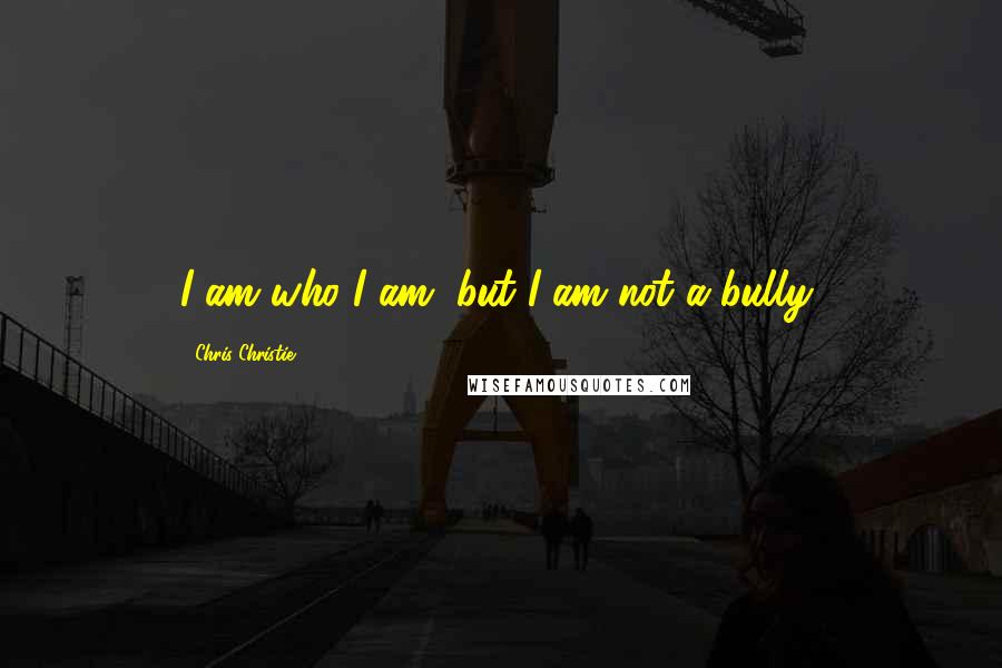 Chris Christie Quotes: I am who I am, but I am not a bully,