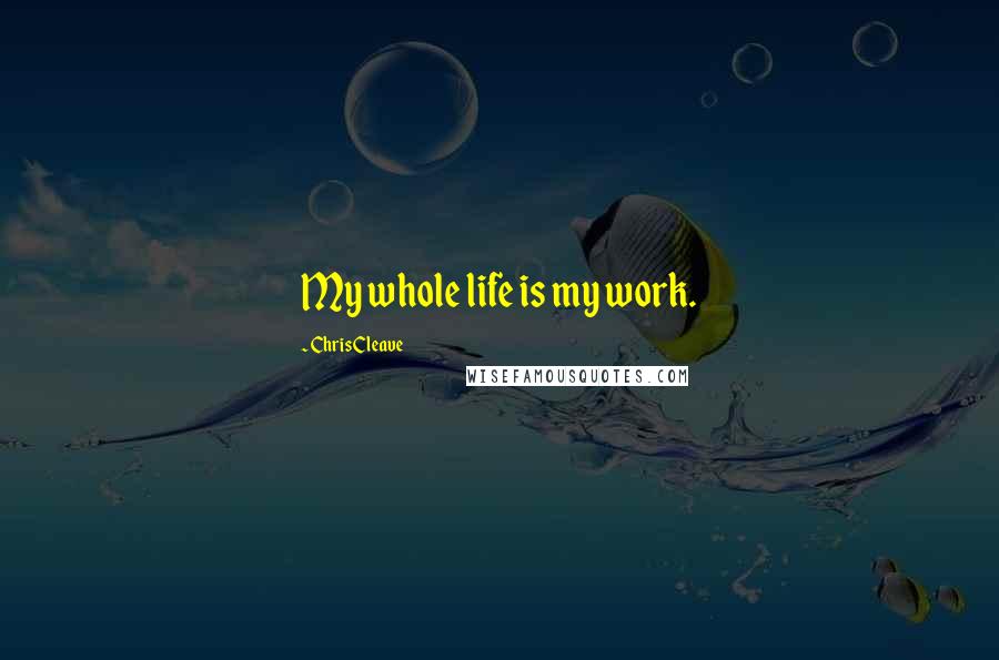 Chris Cleave Quotes: My whole life is my work.