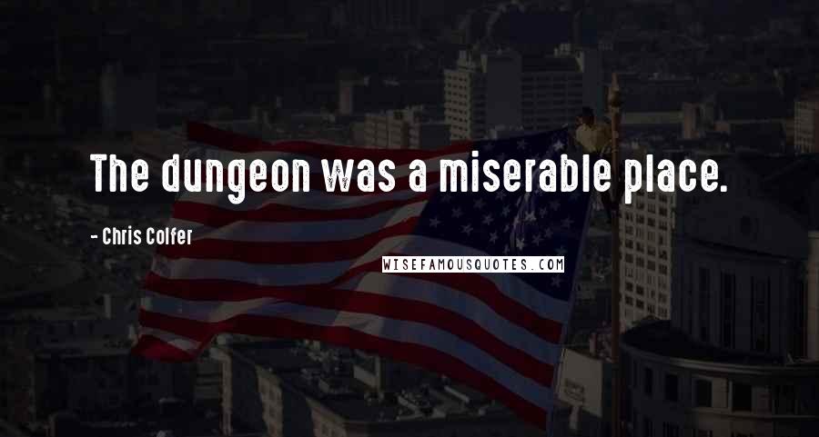 Chris Colfer Quotes: The dungeon was a miserable place.