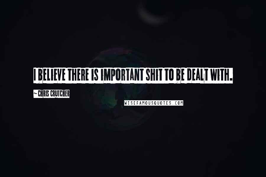 Chris Crutcher Quotes: I believe there is important shit to be dealt with.