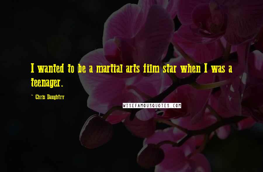 Chris Daughtry Quotes: I wanted to be a martial arts film star when I was a teenager.