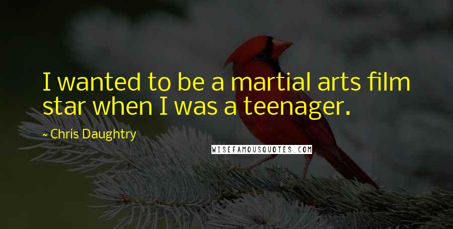 Chris Daughtry Quotes: I wanted to be a martial arts film star when I was a teenager.