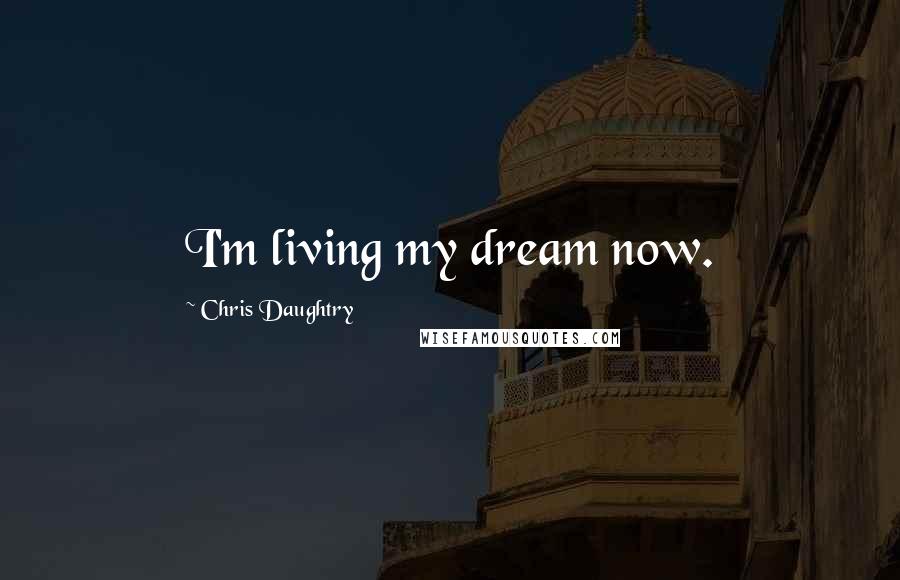 Chris Daughtry Quotes: I'm living my dream now.
