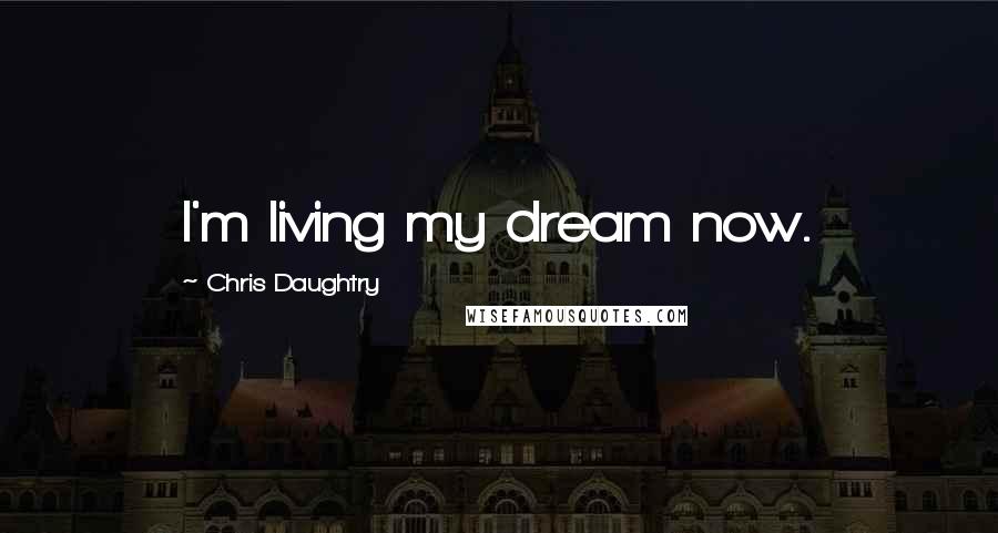 Chris Daughtry Quotes: I'm living my dream now.