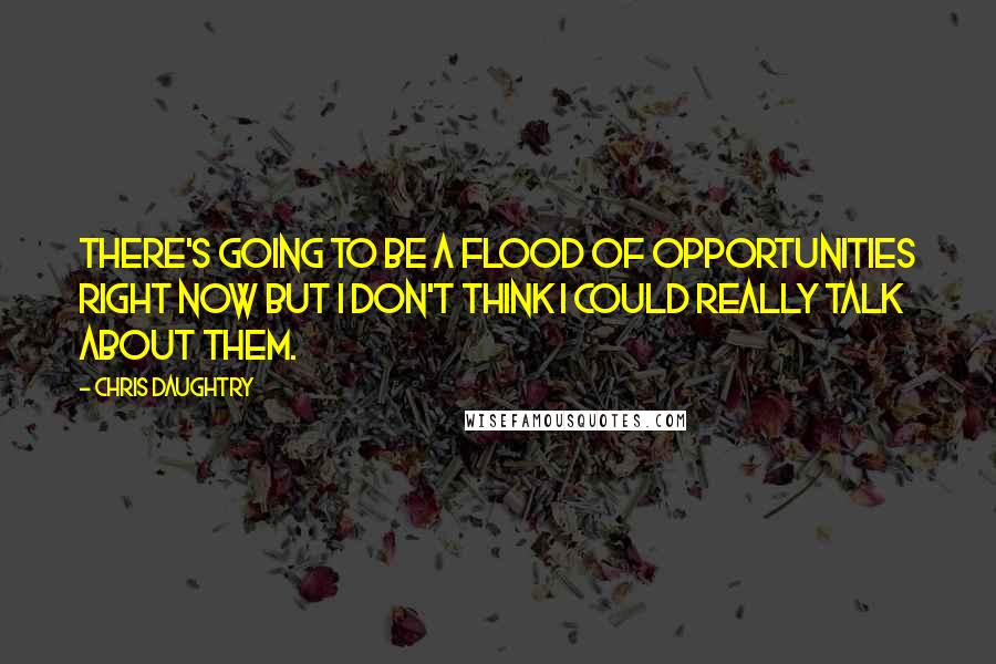 Chris Daughtry Quotes: There's going to be a flood of opportunities right now but I don't think I could really talk about them.